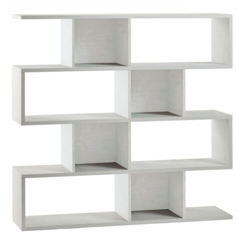 Libreria Modulare Bianco a Giorno Moderna Mensole Scaffale Ufficio Studio