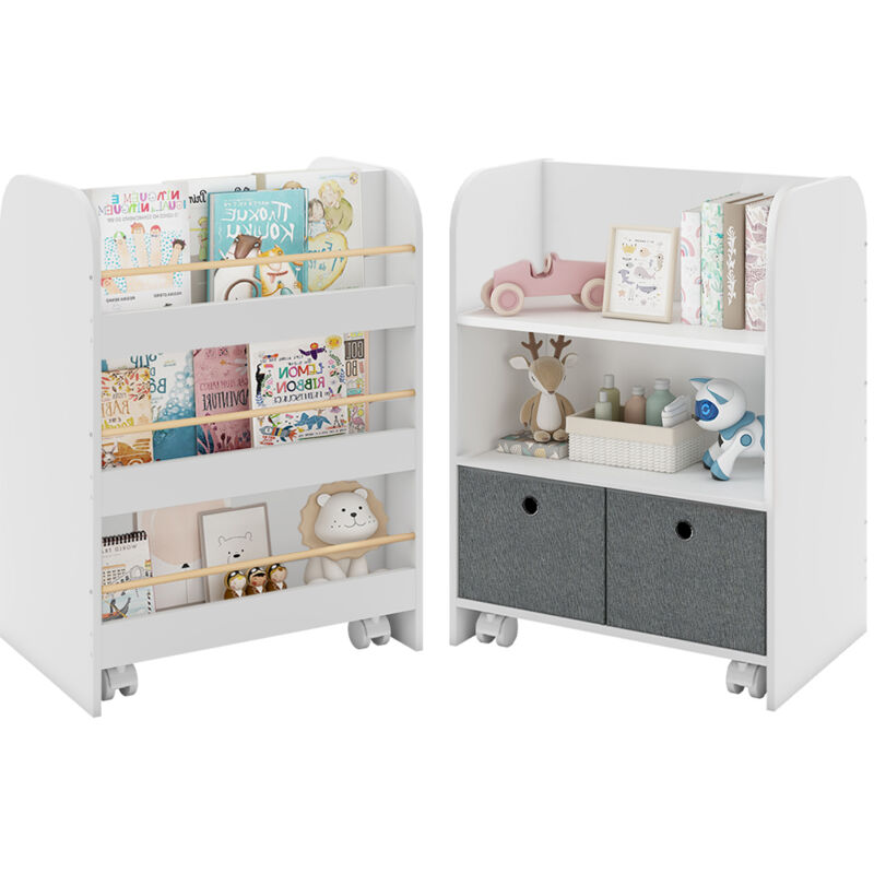 Libreria Montessoriana in Legno per Bambini con