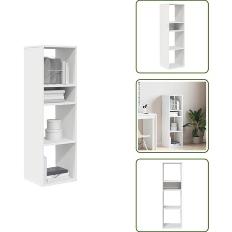 Libreria multifunzionale - vidaXL Libreria Bianca 34x31x112 cm in Legno Multistrato - Libreria per collezioni