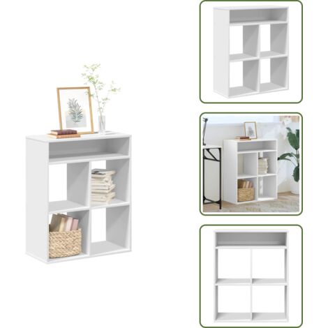 Libreria multifunzionale - vidaXL Libreria Bianca 66x31x80 cm in Legno Multistrato - Libreria per collezioni
