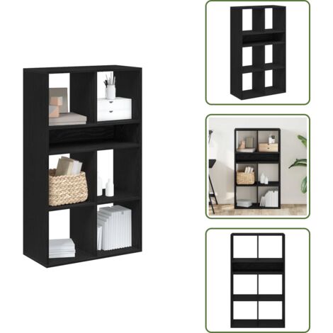 Libreria multifunzionale - vidaXL Libreria Nera 66x31x112 cm in Legno Multistrato - Libreria per collezioni