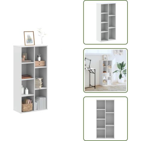 Libreria multifunzione - vidaXL Libreria Bianca 50x25x105 cm in Legno Multistrato - Libreria per casa