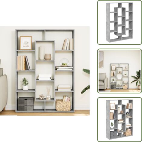 Libreria multifunzione - vidaXL Libreria Grigio Cemento 102x29x143 cm in Legno Multistrato - Libreria con ripiani