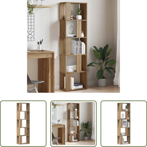 Libreria multistrato -  Libreria Rovere Artigianale 45x24x159 cm Legno Multistrato