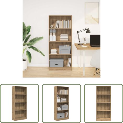 Libreria multistrato -  Libreria Rovere Artigianale 60x24x143 cm in Legno Multistrato