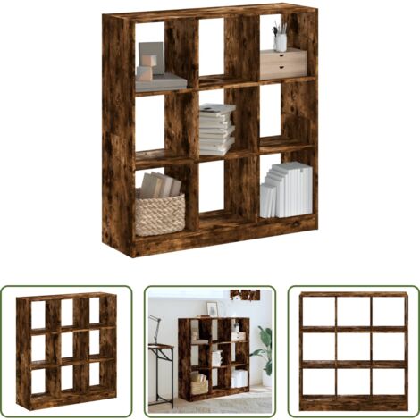 Libreria multistrato -  Libreria Rovere Fumo 102x32x108 cm in Legno Multistrato