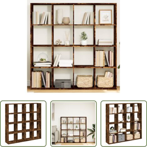 Libreria multistrato -  Libreria Rovere Fumo 137,5x29x137,5 cm in Legno Multistrato
