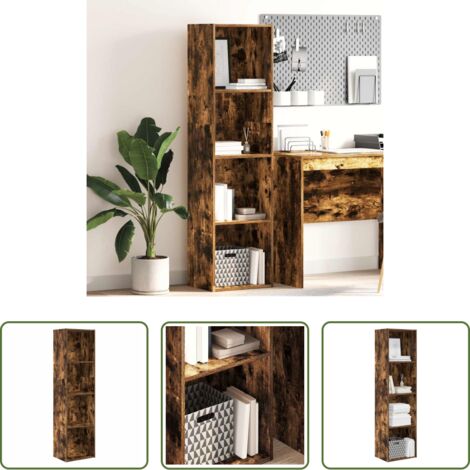 Libreria multistrato -  Libreria Rovere Fumo 40x30x152 cm in Legno Multistrato