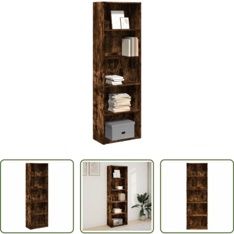 Libreria multistrato -  Libreria Rovere Fumo 60x30x189 cm in Legno Multistrato