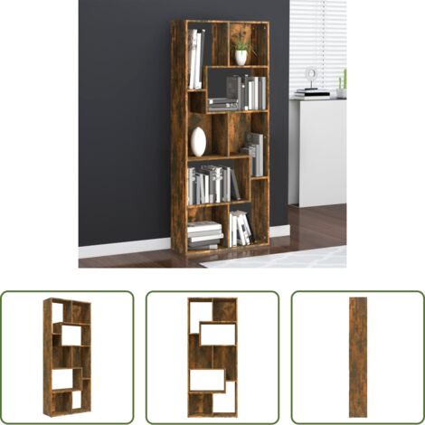 Libreria multistrato -  Libreria Rovere Fumo 67x24x161 cm in Legno Multistrato