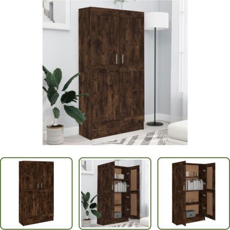 Libreria multistrato -  Libreria Rovere Fumo 82,5x30,5x150 cm in Legno Multistrato