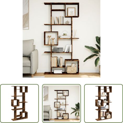 Libreria multistrato -  Libreria Rovere Fumo 92x29x188 cm in Legno Multistrato