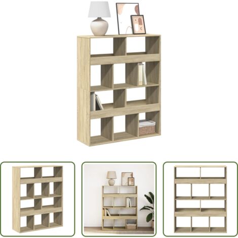 Libreria multistrato -  Libreria Rovere Sonoma 100x33x125,5 cm in Legno Multistrato