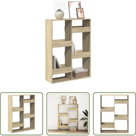 Libreria multistrato -  Libreria Rovere Sonoma 100x33x135 cm in Legno Multistrato