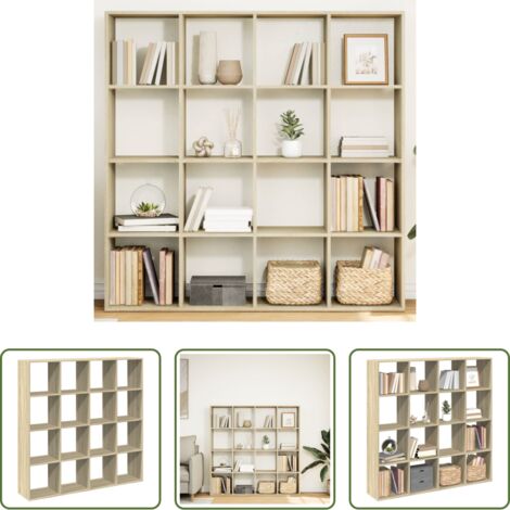 Libreria multistrato -  Libreria Rovere Sonoma 137,5x29x137,5 cm in Legno Multistrato