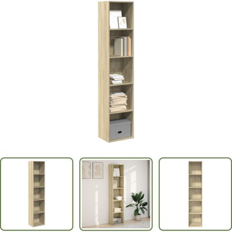 Libreria multistrato -  Libreria Rovere Sonoma 40x30x189 cm in Legno Multistrato