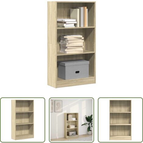 Libreria multistrato -  Libreria Rovere Sonoma 60x24x109 cm in Legno Multistrato