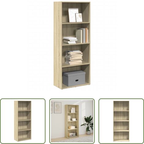 Libreria multistrato -  Libreria Rovere Sonoma 60x30x152 cm in Legno Multistrato