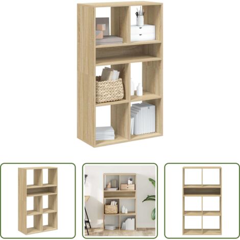 Libreria multistrato -  Libreria Rovere Sonoma 66x31x112 cm in Legno Multistrato