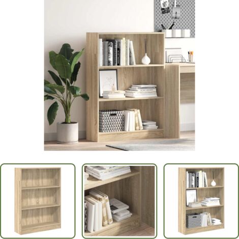 Libreria multistrato -  Libreria Rovere Sonoma 80x24x109 cm in Legno Multistrato
