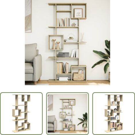 Libreria multistrato -  Libreria Rovere Sonoma 92x29x188 cm in Legno Multistrato