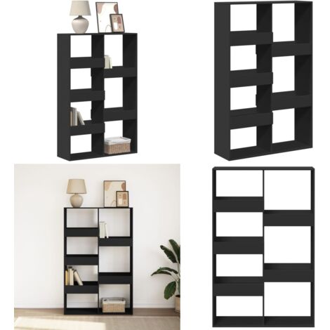 Libreria Nera 100x33x155,5 cm in Legno Multistrato - Libreria nera - Libreria multistrato