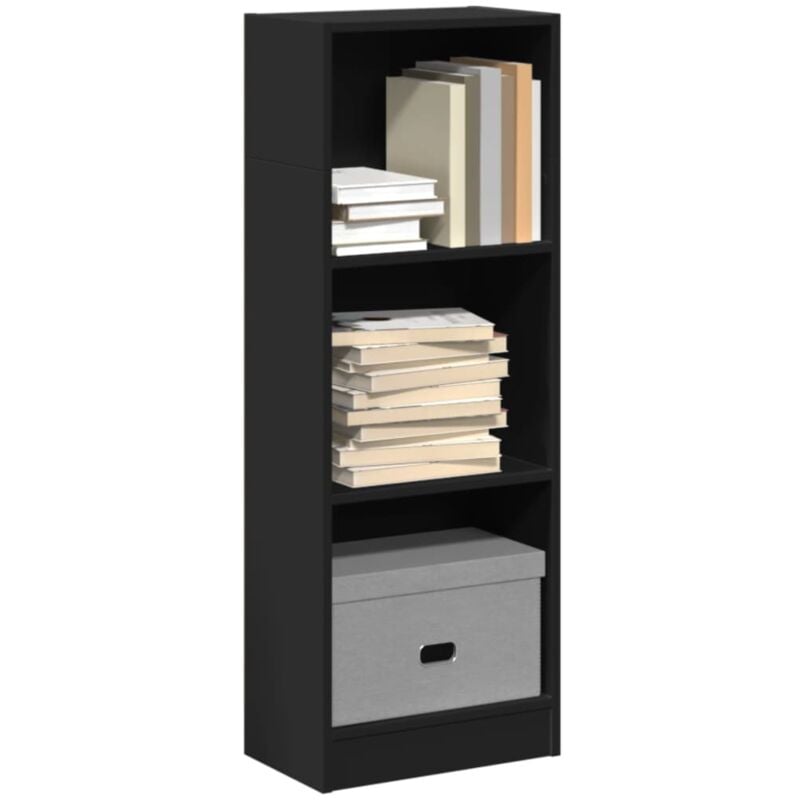 Libreria Nera 40x24x109 cm in Truciolato