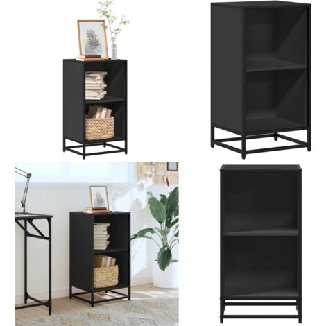Libreria Nera 40x35x76 cm in Legno Multistrato - Libreria nera - Libreria moderna