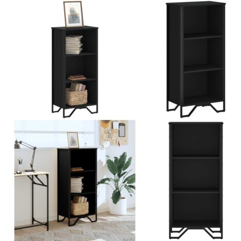 Libreria Nera 50x31x106 cm in Legno Multistrato - Libreria nera - Libreria moderna