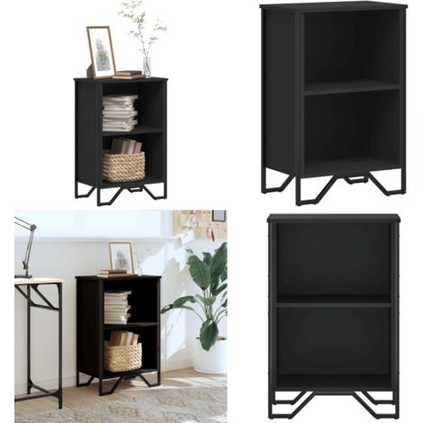 Libreria Nera 50x31x74,5 cm in Legno Multistrato - Libreria nera - Libreria moderna