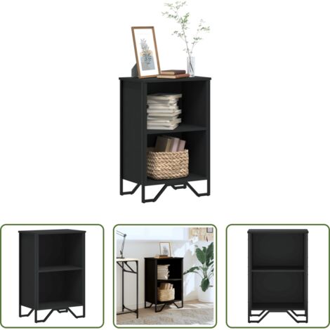 Libreria nera - Libreria Nera 50x31x74,5 cm in Legno Multistrato
