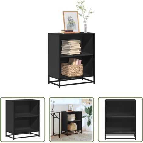 Libreria nera -  Libreria Nera 60x35x76 cm in Legno Multistrato