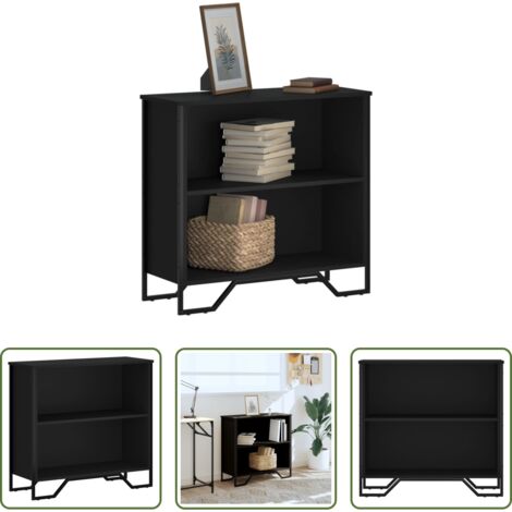 Libreria nera - Libreria Nera 80x31x74,5 cm in Legno Multistrato