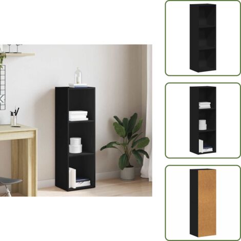 Libreria nero - vidaXL Libreria/Mobile TV Nero 36x30x114 cm in Legno Multistrato - Mobile in legno multistrato