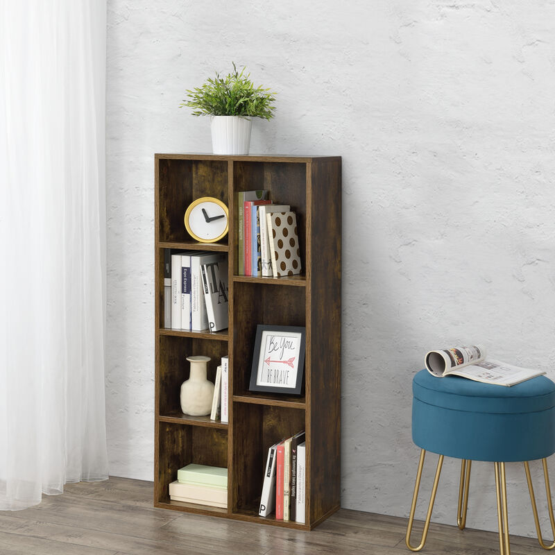 

Librería Nossebro - 106 x 50 x 24 cm - Estante para CDs y Libros - Estantería - Soporte para DVDs - con 7 Compartimentos para Almacenar - Efecto de