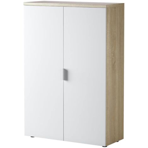 LIBRERIA OFFICE ROVERE CANADIAN E BIANCO OPACO