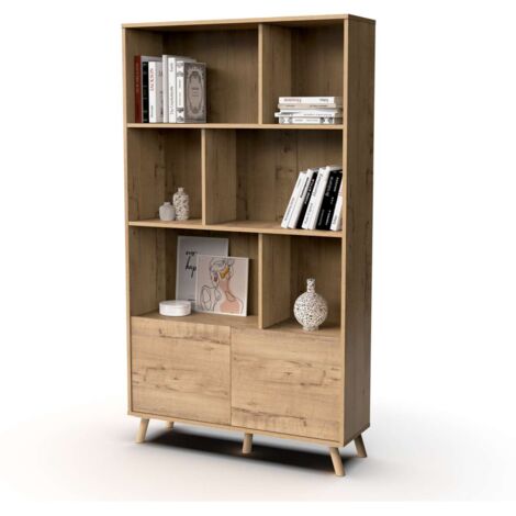 Librería Oslo acabado roble gold, 180cm(alto) 100cm(ancho) 30cm(fondo)