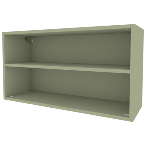 Libreria pensile moderna con schienale - Montaggio rapido Cabineo - Salvia