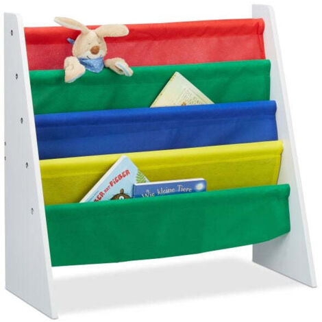 Libreria per bambini con vano in tessuto