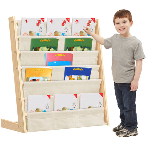 Libreria per bambini Scaffale per bambini Panca per libri Porta libri Scaffale porta giocattoli per cameretta bambini, sala giochi, porta giocattoli