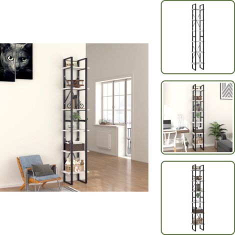 Libreria per casa - vidaXL Libreria a 6 Ripiani Bianca 40x30x210 cm in Legno Multistrato - Libreria bianca