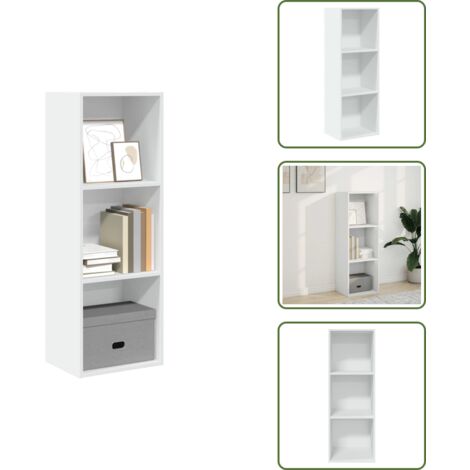 Libreria per casa - vidaXL Libreria Bianca 40x30x114 cm in Legno Multistrato - Libreria per ufficio