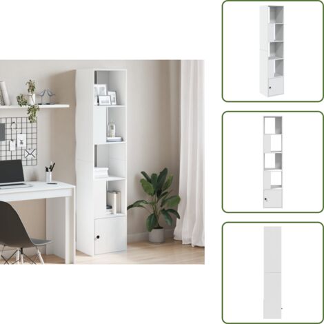 Libreria per casa - vidaXL Libreria Bianca 40x36x189 cm in Legno Multistrato - Libreria per ufficio