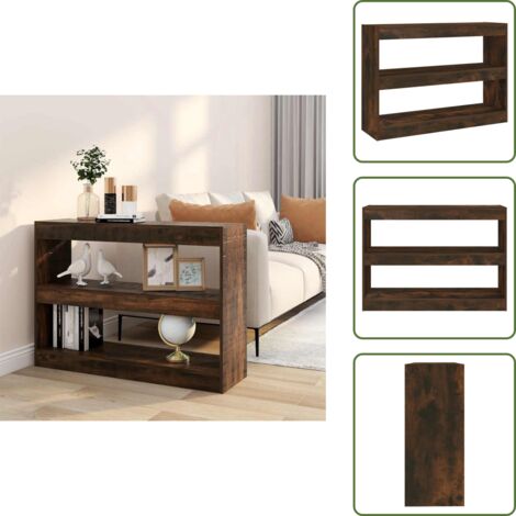 Libreria per casa - vidaXL Libreria/Divisorio Rovere Fumo 100x30x72 cm - Divisorio per corridoio