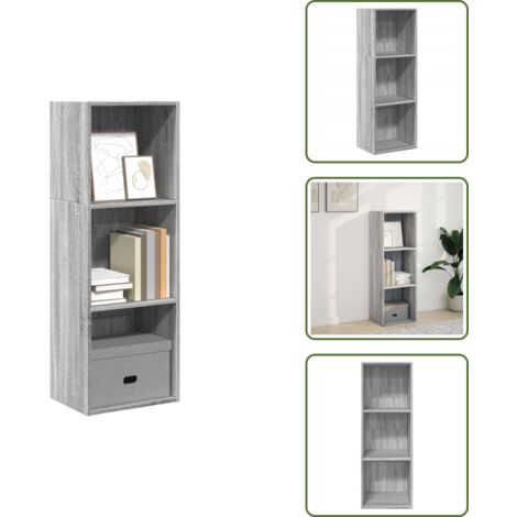Libreria per casa - vidaXL Libreria Grigio Sonoma 40x30x114 cm in Legno Multistrato - Libreria per ufficio