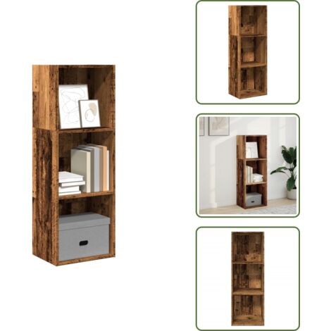 Libreria per casa - vidaXL Libreria Legno Antico 40x30x114 cm in Legno Multistrato - Libreria per ufficio