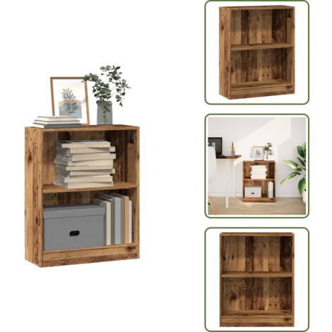 Libreria per casa - vidaXL Libreria Legno Antico 60x24x76 cm in Truciolato - Libreria per ufficio