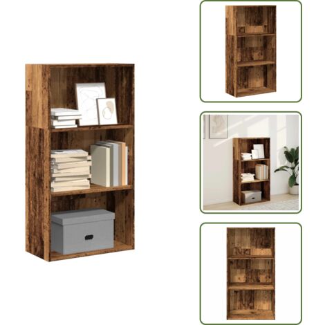 Libreria per casa - vidaXL Libreria Legno Antico 60x30x114 cm in Legno Multistrato - Libreria per ufficio