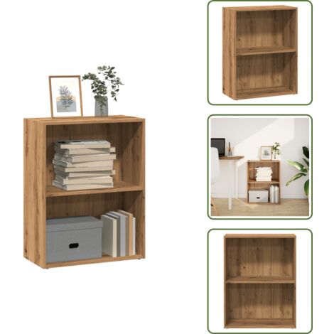 Libreria per casa - vidaXL Libreria Rovere Artigianale 60x30x77 cm in Legno Multistrato - Libreria per ufficio