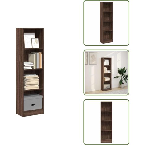 Libreria per casa - vidaXL Libreria Rovere Marrone 40x24x143 cm in Legno Multistrato - Libreria per ufficio